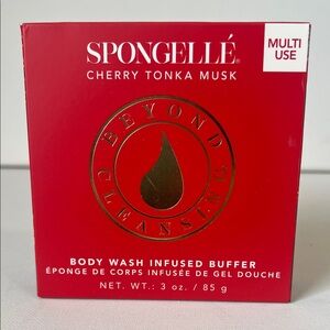 NWT Spongellé Cherry Tonka Musk Body Wash Infused Buffer
